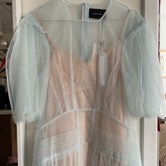 Simone Rocha Balloon-Sleeve Sheer Tulle Dress UK4/XS with inner slip - Picture 8 of 9
